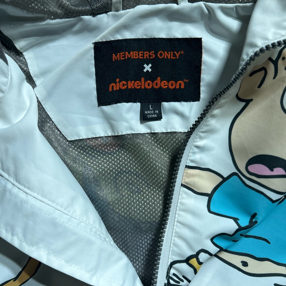Members Only Jacket Nickelodeon Rug Rats Windbreaker Hoodie - Picture 4 of 7
